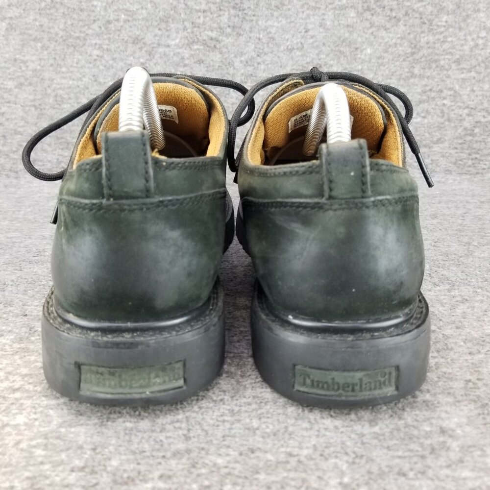 ✅Mens 8.5M VTG Timberland Black Leather Work Oxford Shoes Chunky Sole Y2K - Picture 8 of 10